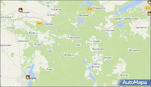 mapa Falk, Falk na mapie Targeo