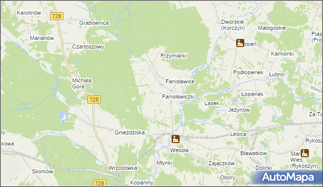 mapa Fanisławiczki, Fanisławiczki na mapie Targeo