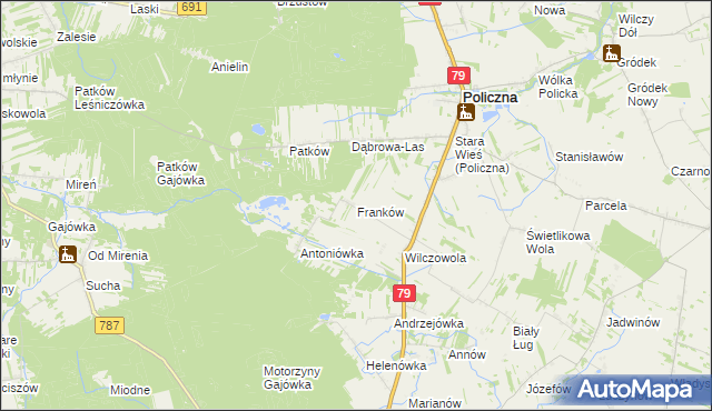 mapa Franków, Franków na mapie Targeo