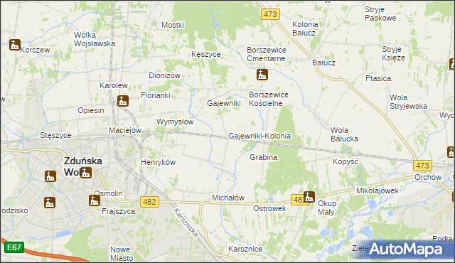 mapa Gajewniki-Kolonia, Gajewniki-Kolonia na mapie Targeo