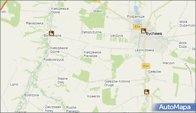 mapa Gałęzów-Kolonia Pierwsza, Gałęzów-Kolonia Pierwsza na mapie Targeo