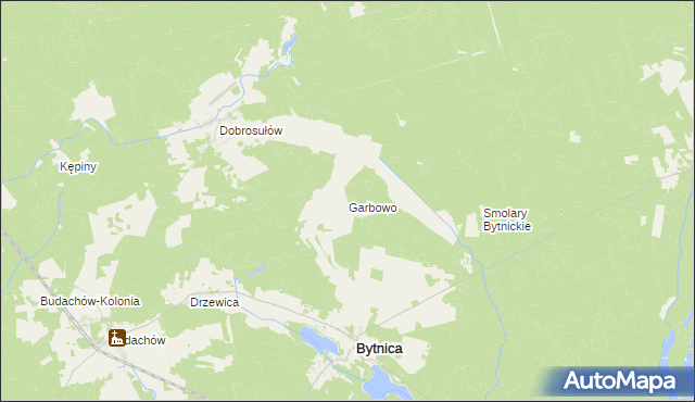 mapa Garbowo gmina Bytnica, Garbowo gmina Bytnica na mapie Targeo