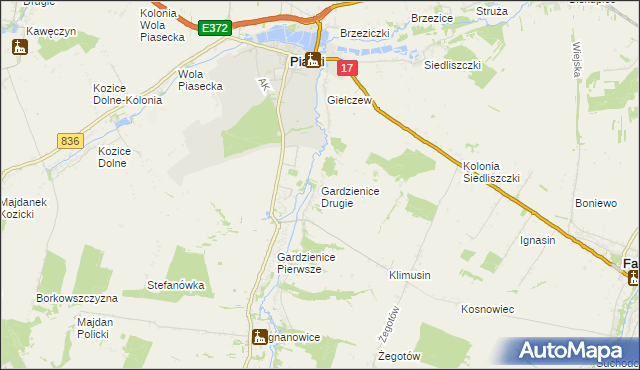 mapa Gardzienice Drugie, Gardzienice Drugie na mapie Targeo