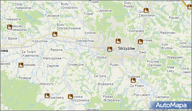 mapa Gbiska, Gbiska na mapie Targeo