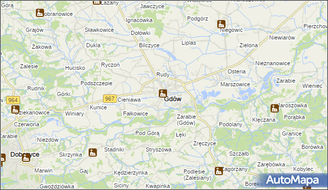 mapa Gdów, Gdów na mapie Targeo