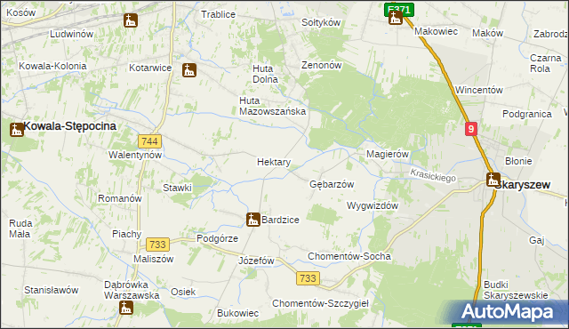mapa Gębarzów Osada, Gębarzów Osada na mapie Targeo