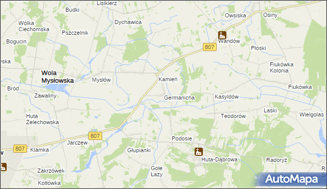 mapa Germanicha, Germanicha na mapie Targeo