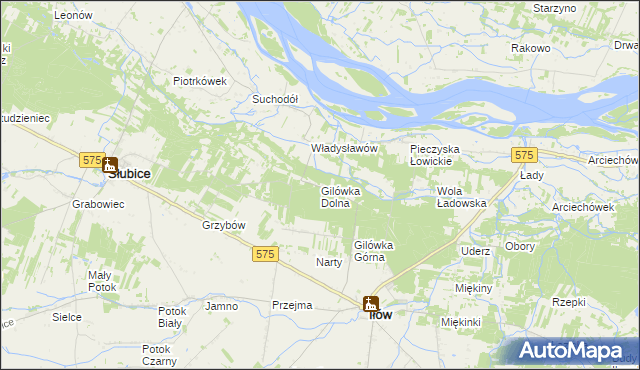 mapa Gilówka Dolna, Gilówka Dolna na mapie Targeo