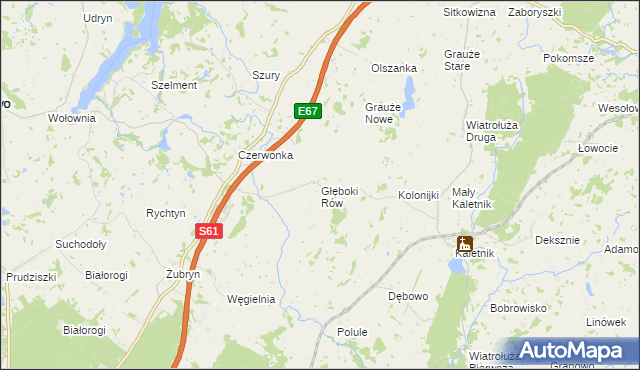 mapa Głęboki Rów, Głęboki Rów na mapie Targeo