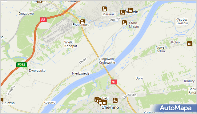 mapa Głogówko Królewskie, Głogówko Królewskie na mapie Targeo