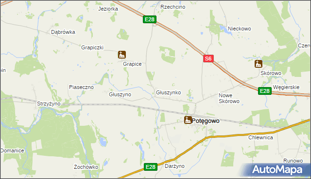 mapa Głuszynko, Głuszynko na mapie Targeo