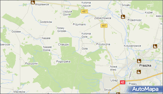 mapa Goła, Goła na mapie Targeo