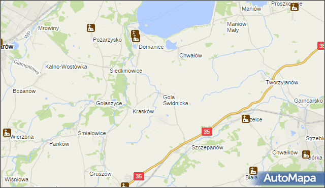 mapa Gola Świdnicka, Gola Świdnicka na mapie Targeo