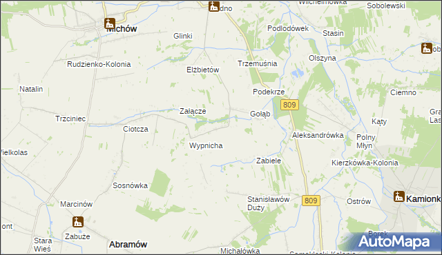 mapa Gołąb-Kolonia, Gołąb-Kolonia na mapie Targeo