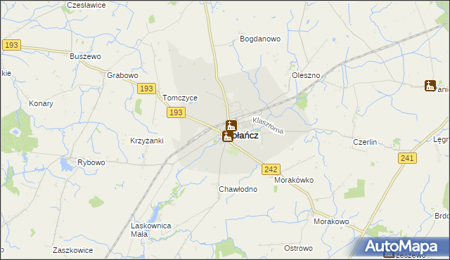 mapa Gołańcz, Gołańcz na mapie Targeo