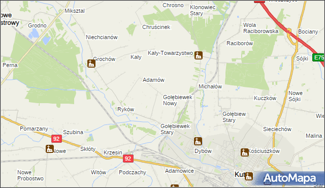 mapa Gołębiewek Nowy, Gołębiewek Nowy na mapie Targeo