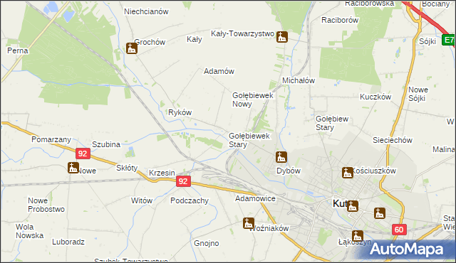 mapa Gołębiewek Stary, Gołębiewek Stary na mapie Targeo