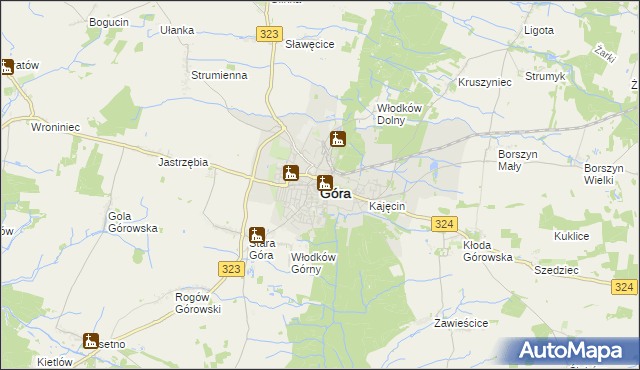 mapa Góra, Góra na mapie Targeo