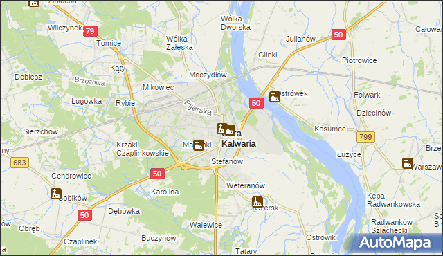 mapa Góra Kalwaria, Góra Kalwaria na mapie Targeo