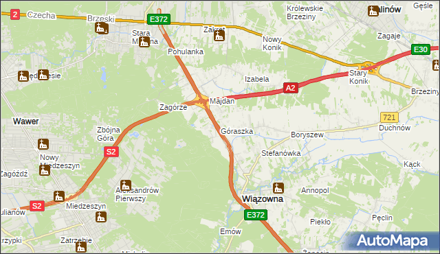 mapa Góraszka, Góraszka na mapie Targeo