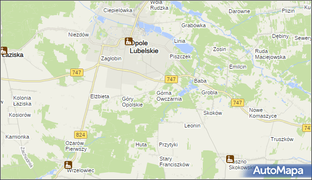 mapa Górna Owczarnia, Górna Owczarnia na mapie Targeo