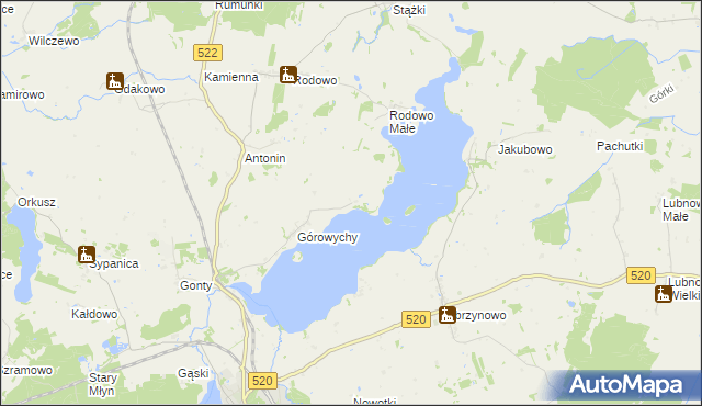 mapa Górowychy Małe, Górowychy Małe na mapie Targeo