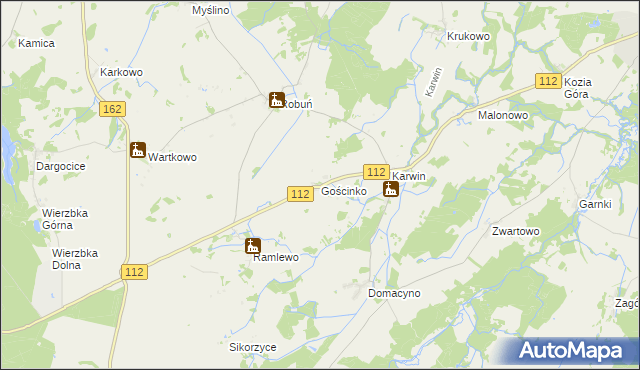 mapa Gościnko, Gościnko na mapie Targeo