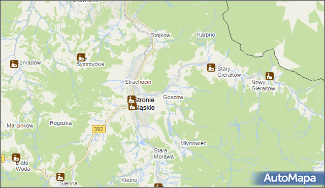 mapa Goszów, Goszów na mapie Targeo