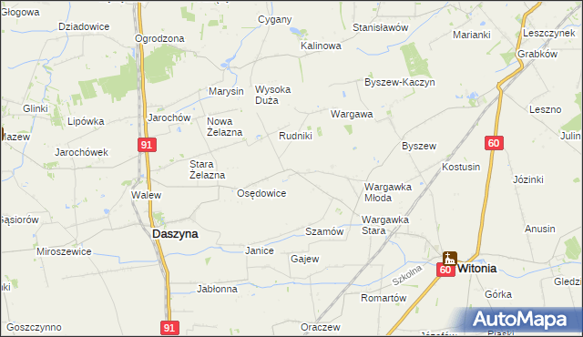 mapa Gozdków gmina Witonia, Gozdków gmina Witonia na mapie Targeo