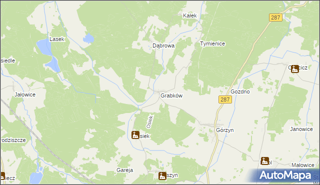 mapa Grabków gmina Lubsko, Grabków gmina Lubsko na mapie Targeo