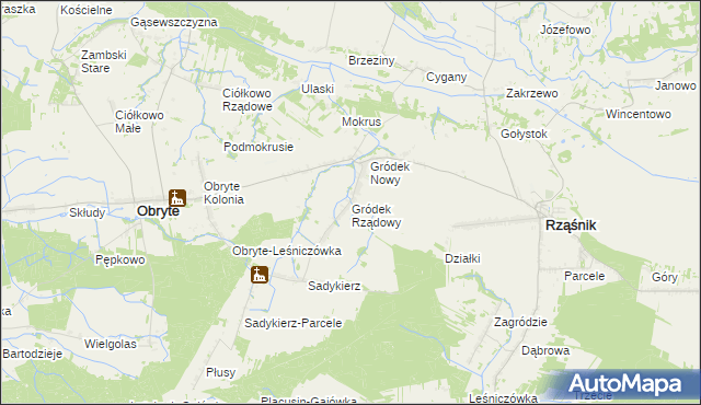 mapa Gródek Rządowy, Gródek Rządowy na mapie Targeo