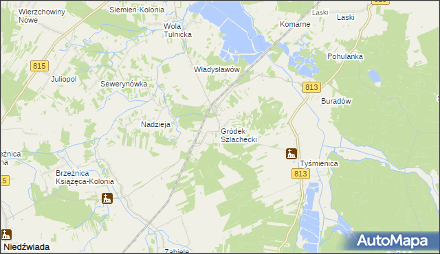 mapa Gródek Szlachecki, Gródek Szlachecki na mapie Targeo