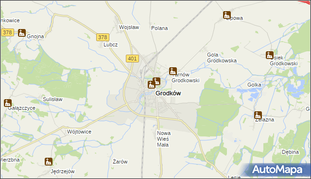 mapa Grodków powiat brzeski, Grodków powiat brzeski na mapie Targeo