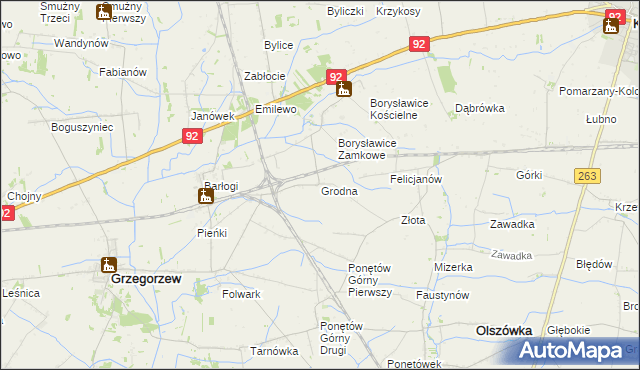 mapa Grodna, Grodna na mapie Targeo
