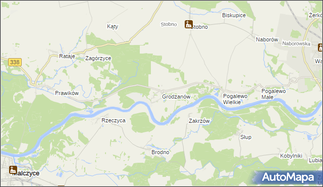 mapa Grodzanów, Grodzanów na mapie Targeo