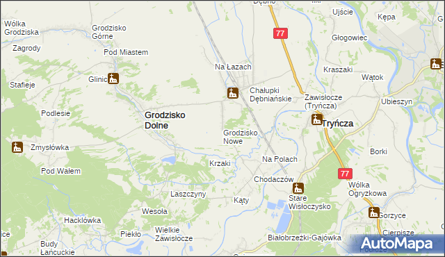 mapa Grodzisko Nowe, Grodzisko Nowe na mapie Targeo