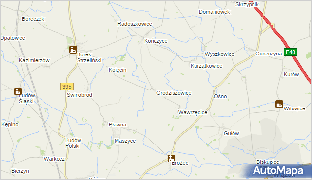 mapa Grodziszowice, Grodziszowice na mapie Targeo