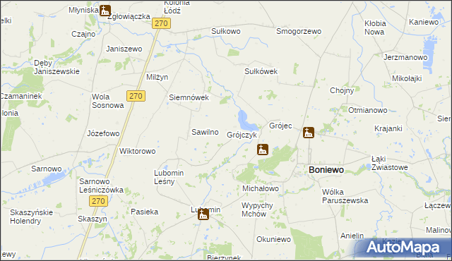 mapa Grójczyk, Grójczyk na mapie Targeo