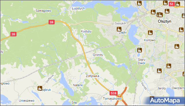 mapa Gronity, Gronity na mapie Targeo