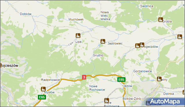 mapa Grudno, Grudno na mapie Targeo