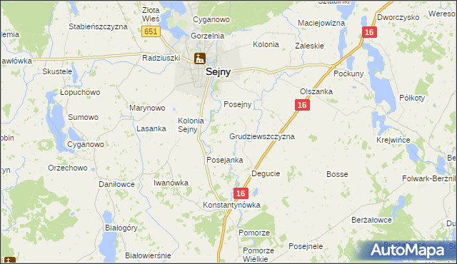 mapa Grudziewszczyzna, Grudziewszczyzna na mapie Targeo