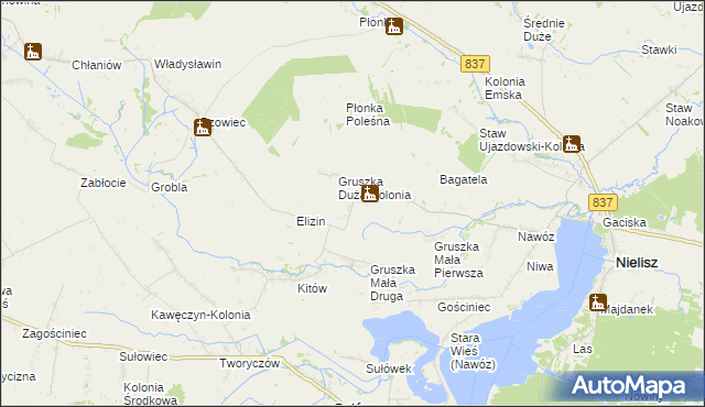 mapa Gruszka Duża, Gruszka Duża na mapie Targeo