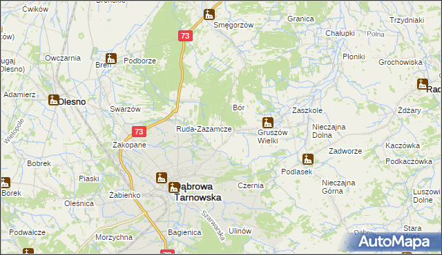 mapa Gruszów Mały, Gruszów Mały na mapie Targeo