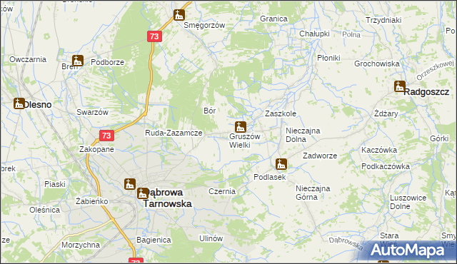 mapa Gruszów Wielki, Gruszów Wielki na mapie Targeo