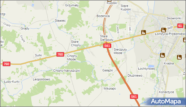 mapa Grzymały Szczepankowskie, Grzymały Szczepankowskie na mapie Targeo