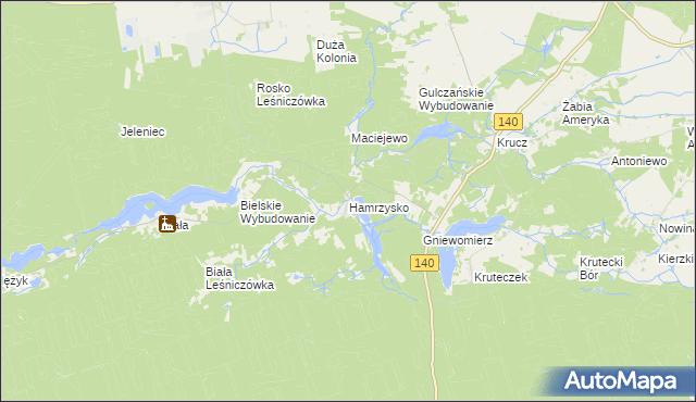 mapa Hamrzysko, Hamrzysko na mapie Targeo