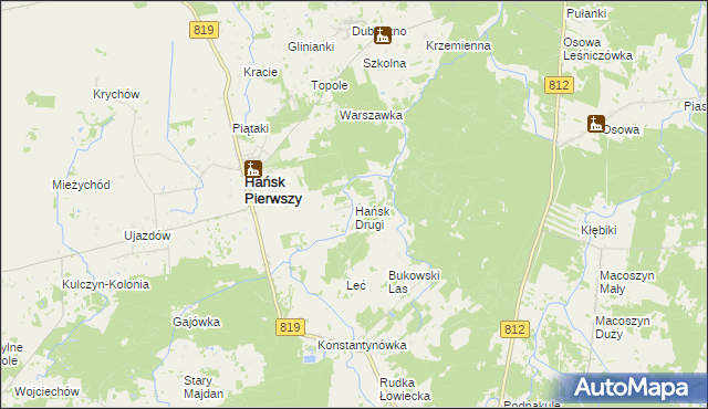 mapa Hańsk Drugi, Hańsk Drugi na mapie Targeo