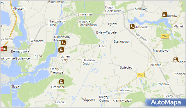 mapa Helenów Pierwszy gmina Kramsk, Helenów Pierwszy gmina Kramsk na mapie Targeo