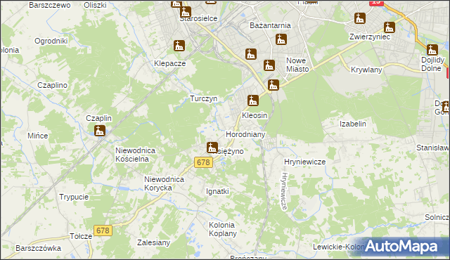 mapa Horodniany, Horodniany na mapie Targeo