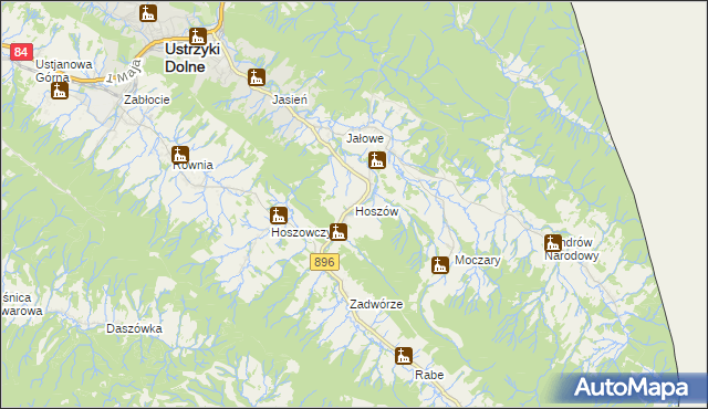 mapa Hoszów, Hoszów na mapie Targeo